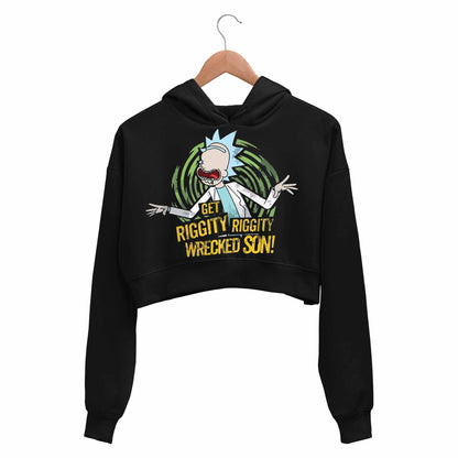 rick and morty riggity crop hoodie hooded sweatshirt upper winterwear buy online india the banyan tee tbt men women girls boys unisex black rick and morty online summer beth mr meeseeks jerry quote vector art clothing accessories merchandise