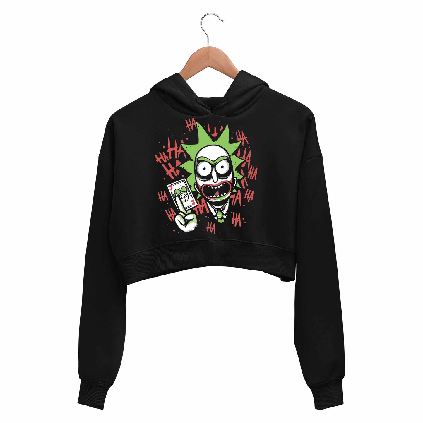 rick and morty joker crop hoodie hooded sweatshirt upper winterwear buy online india the banyan tee tbt men women girls boys unisex black rick and morty online summer beth mr meeseeks jerry quote vector art clothing accessories merchandise