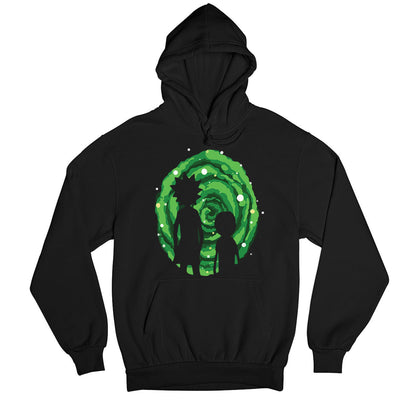 rick and morty portal hoodie hooded sweatshirt winterwear buy online united states usa the banyan tee tbt men women girls boys unisex black rick and morty online summer beth mr meeseeks jerry quote vector art clothing accessories merchandise