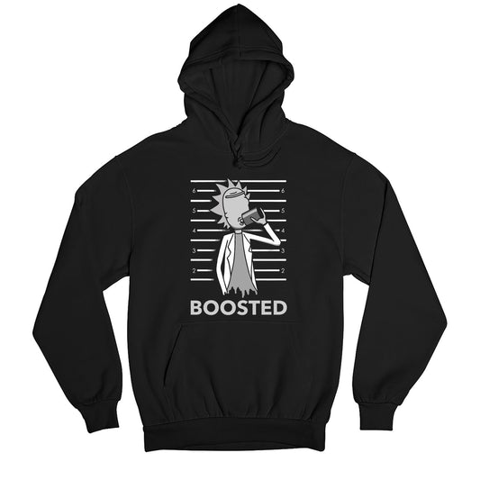 rick and morty boosted hoodie hooded sweatshirt winterwear buy online united states usa the banyan tee tbt men women girls boys unisex black rick and morty online summer beth mr meeseeks jerry quote vector art clothing accessories merchandise