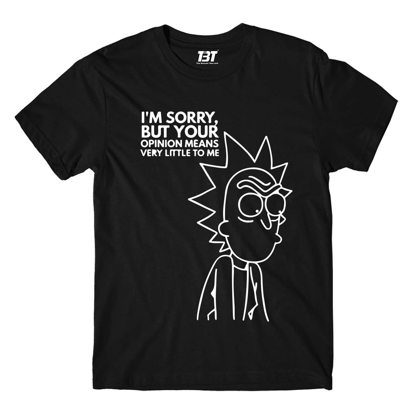 rick and morty opinion t-shirt buy online united states of america usa the banyan tee tbt men women girls boys unisex black rick and morty online summer beth mr meeseeks jerry quote vector art clothing accessories merchandise