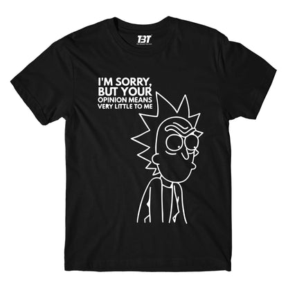 rick and morty opinion t-shirt buy online united states of america usa the banyan tee tbt men women girls boys unisex black rick and morty online summer beth mr meeseeks jerry quote vector art clothing accessories merchandise
