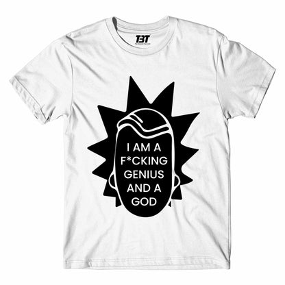 rick and morty genius t-shirt buy online united states of america usa the banyan tee tbt men women girls boys unisex white rick and morty online summer beth mr meeseeks jerry quote vector art clothing accessories merchandise