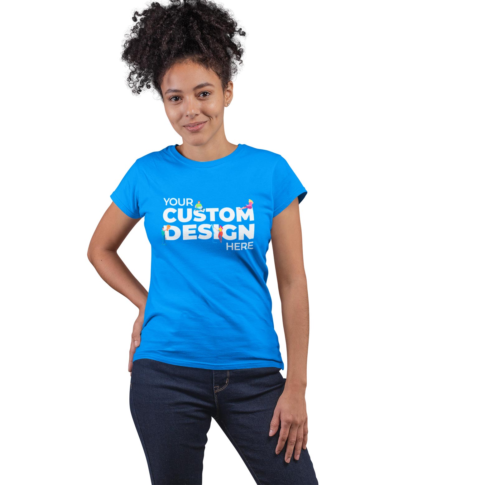 custom customizable personalised royal blue tops by the banyan tee cotton plain royal blue top for women united states of america usa tops for girls tops for women