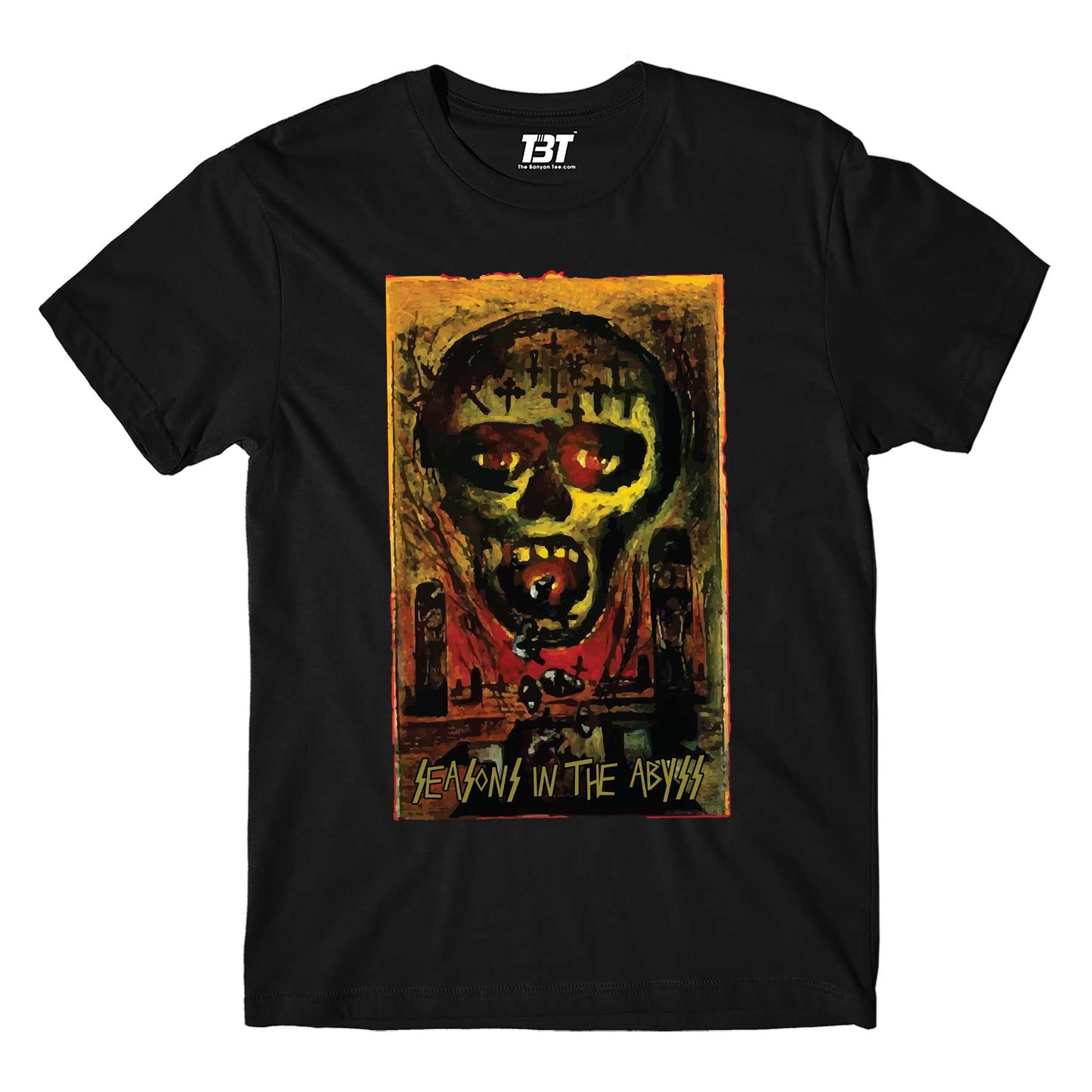 slayer seasons in the abyss t-shirt music band buy online united states of america usa the banyan tee tbt men women girls boys unisex black