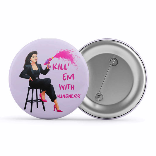 selena gomez wkill' me with kindness badge pin button music band buy online united states of america usa the banyan tee tbt men women girls boys unisex