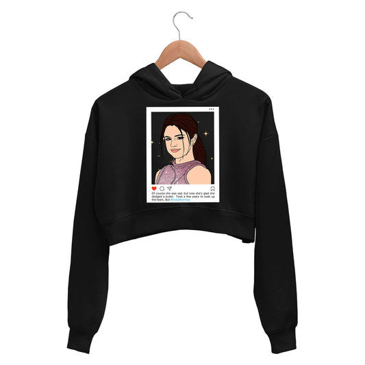 selena gomez look at her now crop hoodie hooded sweatshirt upper winterwear music band buy online india the banyan tee tbt men women girls boys unisex black