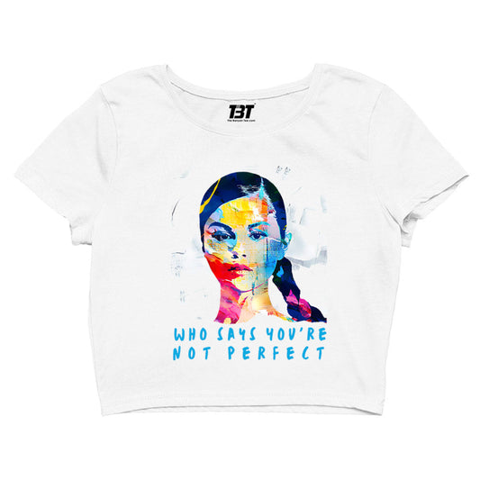 selena gomez who says you're not perfect crop top music band buy online united states of america usa the banyan tee tbt men women girls boys unisex lavender