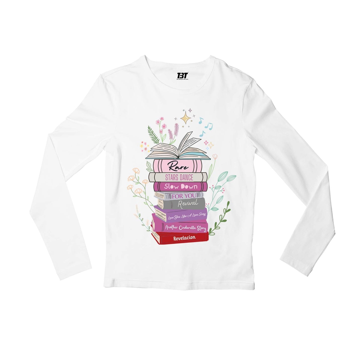 selena gomez selena's songbooks full sleeves long sleeves music band buy online india the banyan tee tbt men women girls boys unisex white