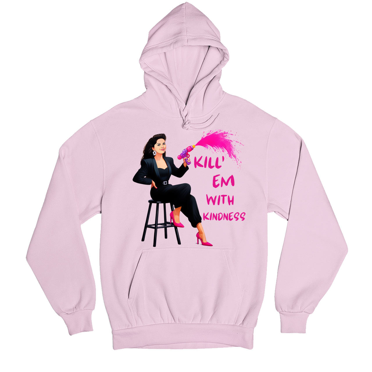 selena gomez kill em with kindness hoodie hooded sweatshirt winterwear music band buy online united states usa the banyan tee tbt men women girls boys unisex gray