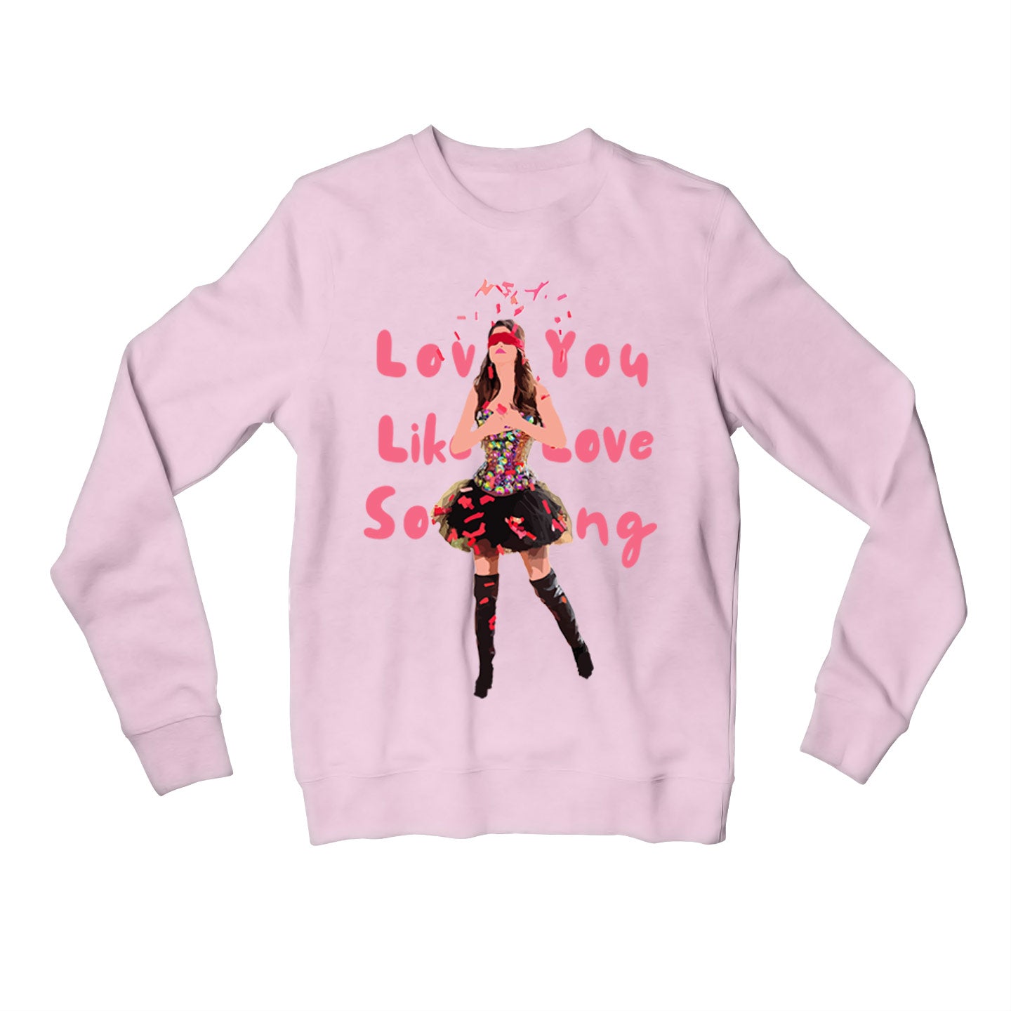 selena gomez love you like a love song sweatshirt upper winterwear music band buy online united states of america usa the banyan tee tbt men women girls boys unisex gray