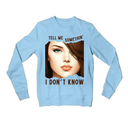 selena gomez tell me something i don't know sweatshirt upper winterwear music band buy online united states usa the banyan tee tbt men women girls boys unisex gray