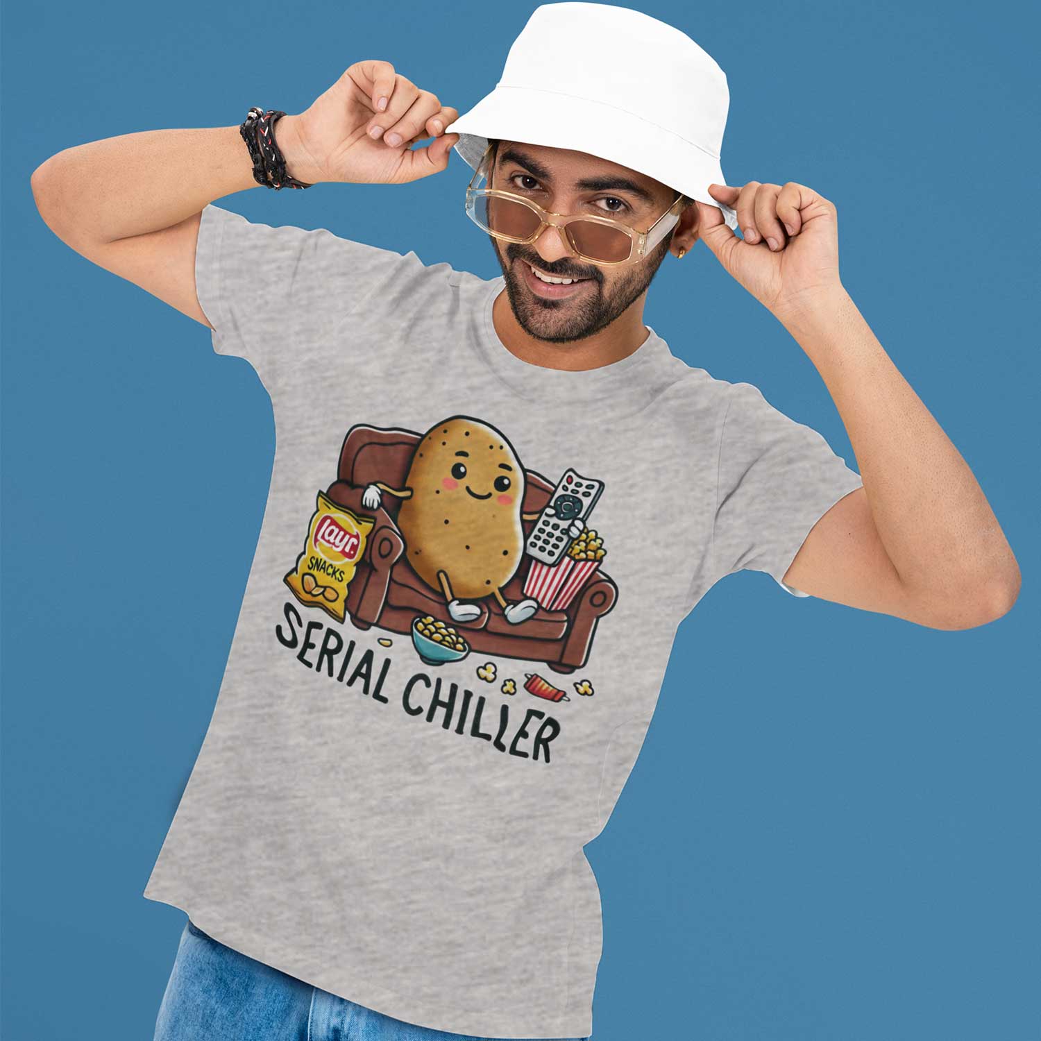 graphic serial chiller t-shirt printed graphic stylish buy online united states usa the banyan tee tbt men women girls boys unisex gray 