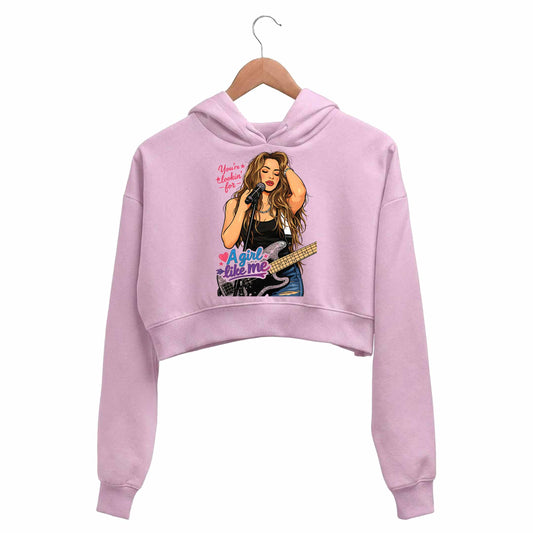 shakira girl like me crop hoodie hooded sweatshirt upper winterwear music band buy online united states usa the banyan tee tbt men women girls boys unisex baby pink 
