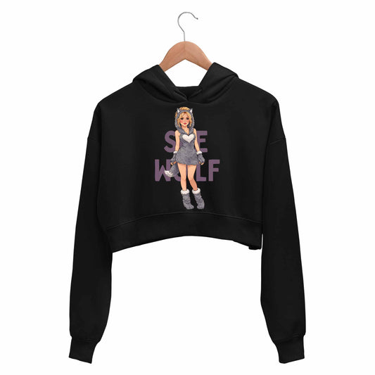 shakira she wolf crop hoodie hooded sweatshirt upper winterwear music band buy online united states usa the banyan tee tbt men women girls boys unisex black 