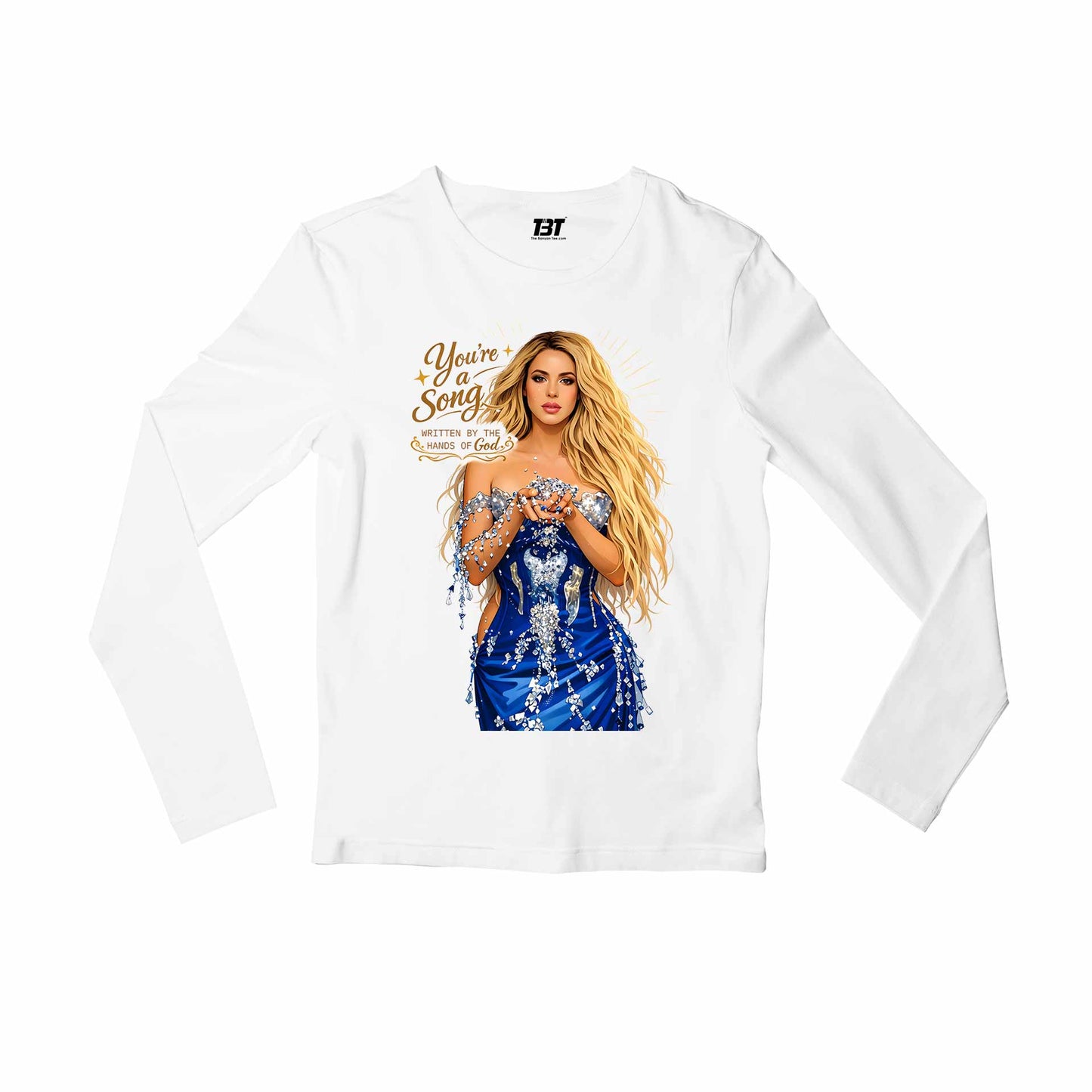 shakira you're a song full sleeves long sleeves music band buy online united states usa the banyan tee tbt men women girls boys unisex white 