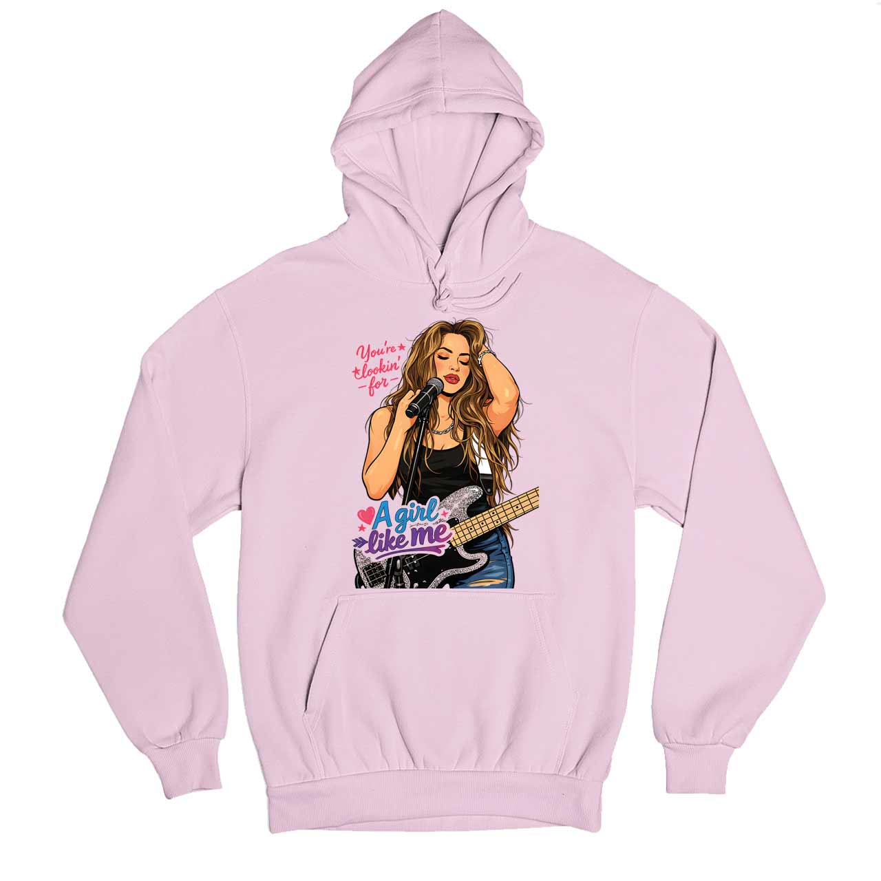 shakira girl like me hoodie hooded sweatshirt winterwear music band buy online united states usa the banyan tee tbt men women girls boys unisex baby pink 
