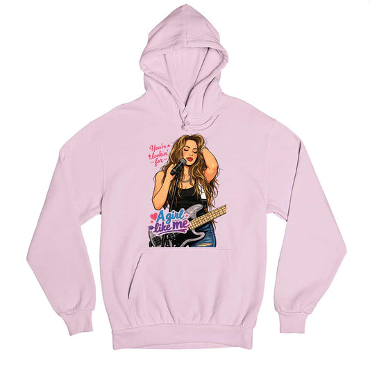 shakira girl like me hoodie hooded sweatshirt winterwear music band buy online united states usa the banyan tee tbt men women girls boys unisex baby pink 