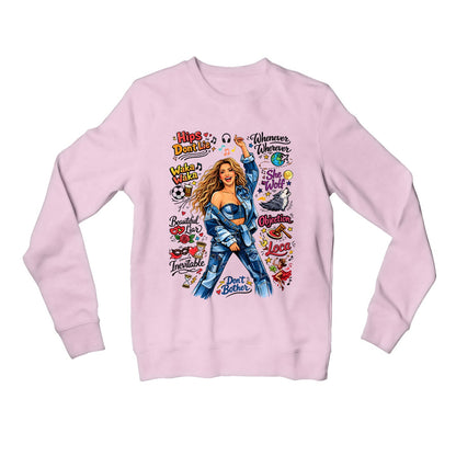 shakira doodle fiesta sweatshirt upper winterwear music band buy online united states usa the banyan tee tbt men women girls boys unisex baby pink 