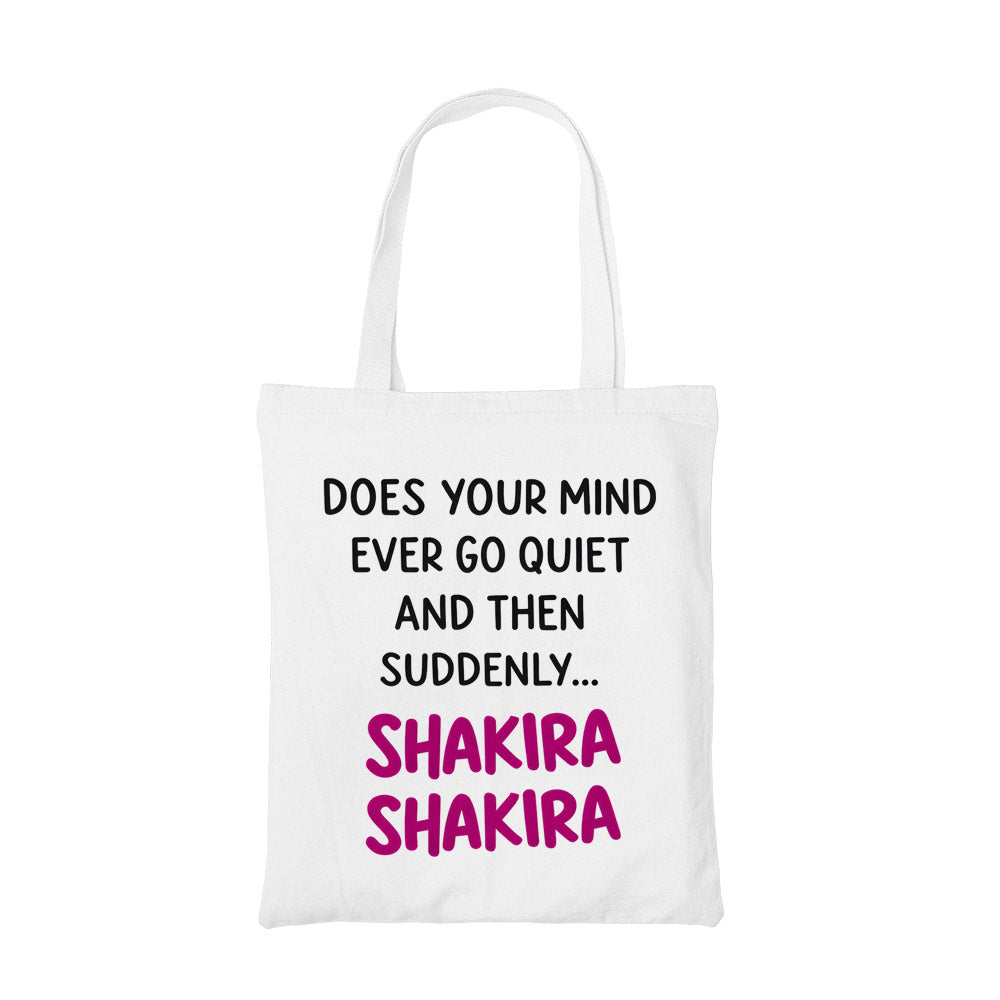 shakira does your mind tote bag cotton printed music band buy online united states usa the banyan tee tbt men women girls boys unisex  