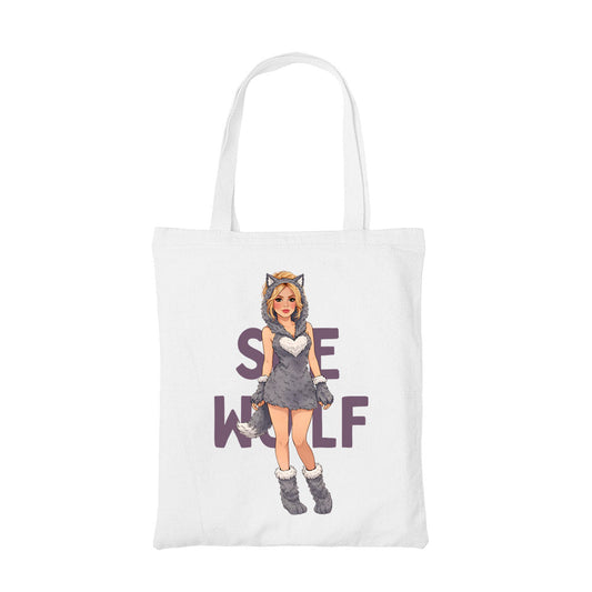 shakira she wolf tote bag cotton printed music band buy online united states usa the banyan tee tbt men women girls boys unisex  