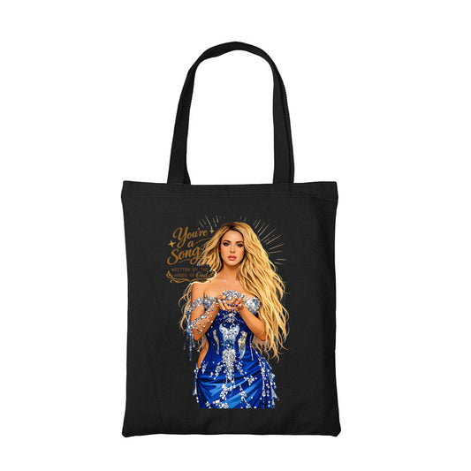 shakira you're a song tote bag cotton printed music band buy online united states usa the banyan tee tbt men women girls boys unisex  