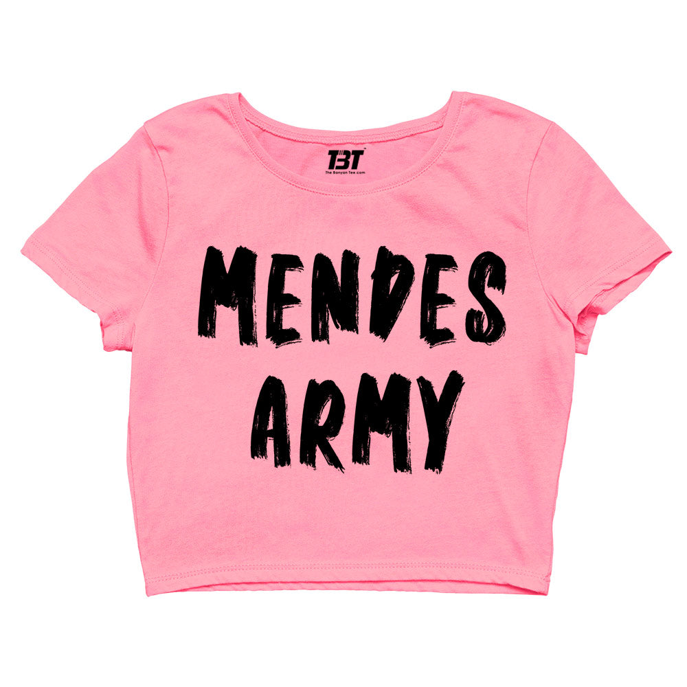 shawn mendes mendes army crop top music band buy online united states of america usa the banyan tee tbt men women girls boys unisex sky blue