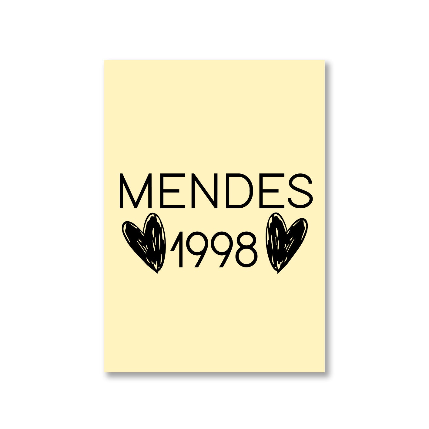 shawn mendes mendes 1998 poster wall art buy online united states of america usa the banyan tee tbt a4