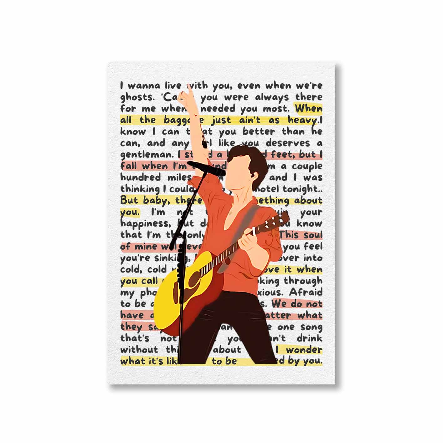 shawn mendes mendes in melodies poster wall art buy online united states of america usa the banyan tee tbt a4 
