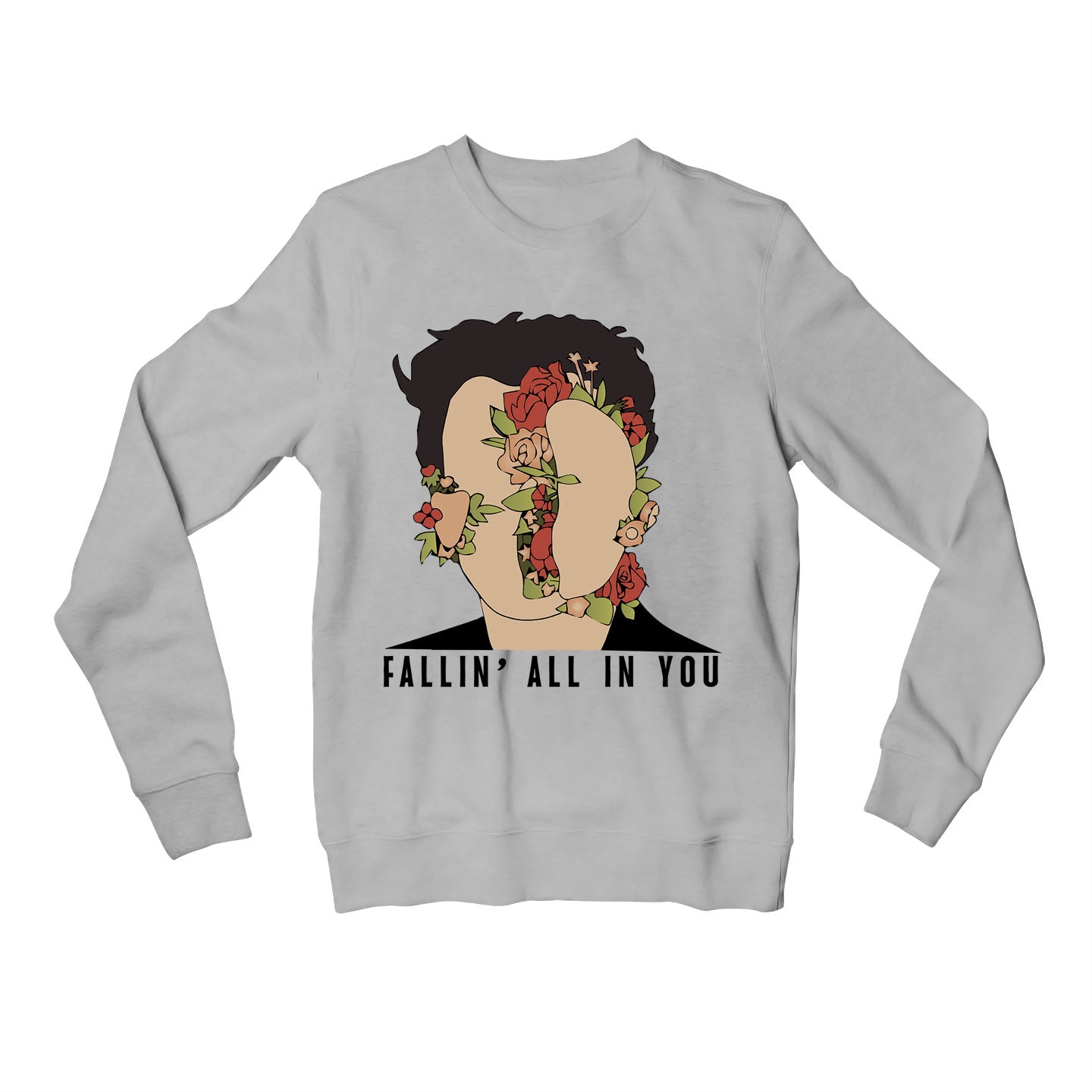 shawn mendes fallin' all in you sweatshirt upper winterwear music band buy online united states of america usa the banyan tee tbt men women girls boys unisex gray