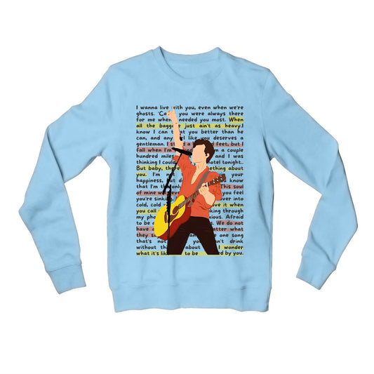 shawn mendes mendes in melodies sweatshirt upper winterwear music band buy online united states of america usa the banyan tee tbt men women girls boys unisex baby blue 