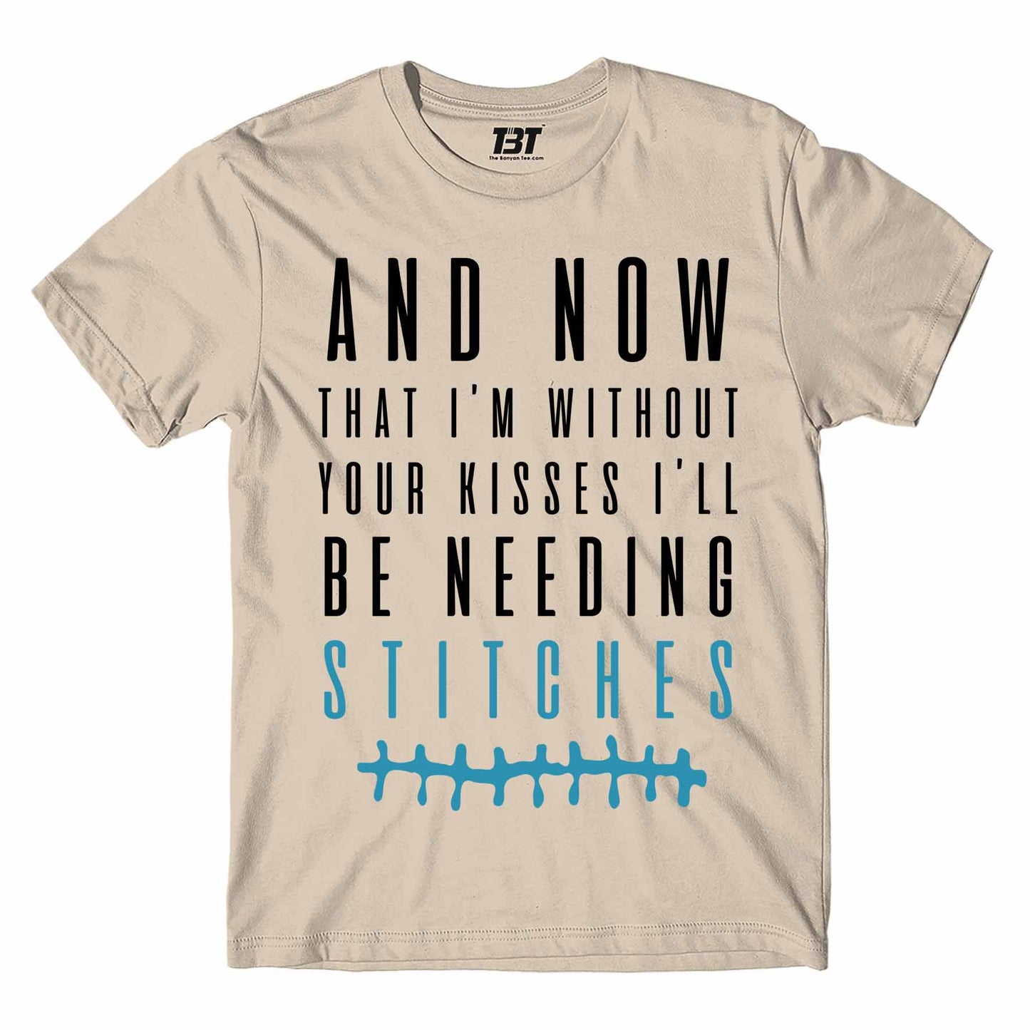 shawn mendes stitches t-shirt music band buy online usa united states the banyan tee tbt men women girls boys unisex beige