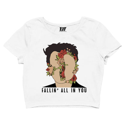 shawn mendes fallin' all in you crop top music band buy online united states of america usa the banyan tee tbt men women girls boys unisex white