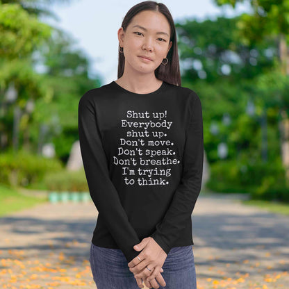 Sherlock Full Sleeves T-shirt - Trying To Think Full Sleeves T-shirt The Banyan Tee TBT