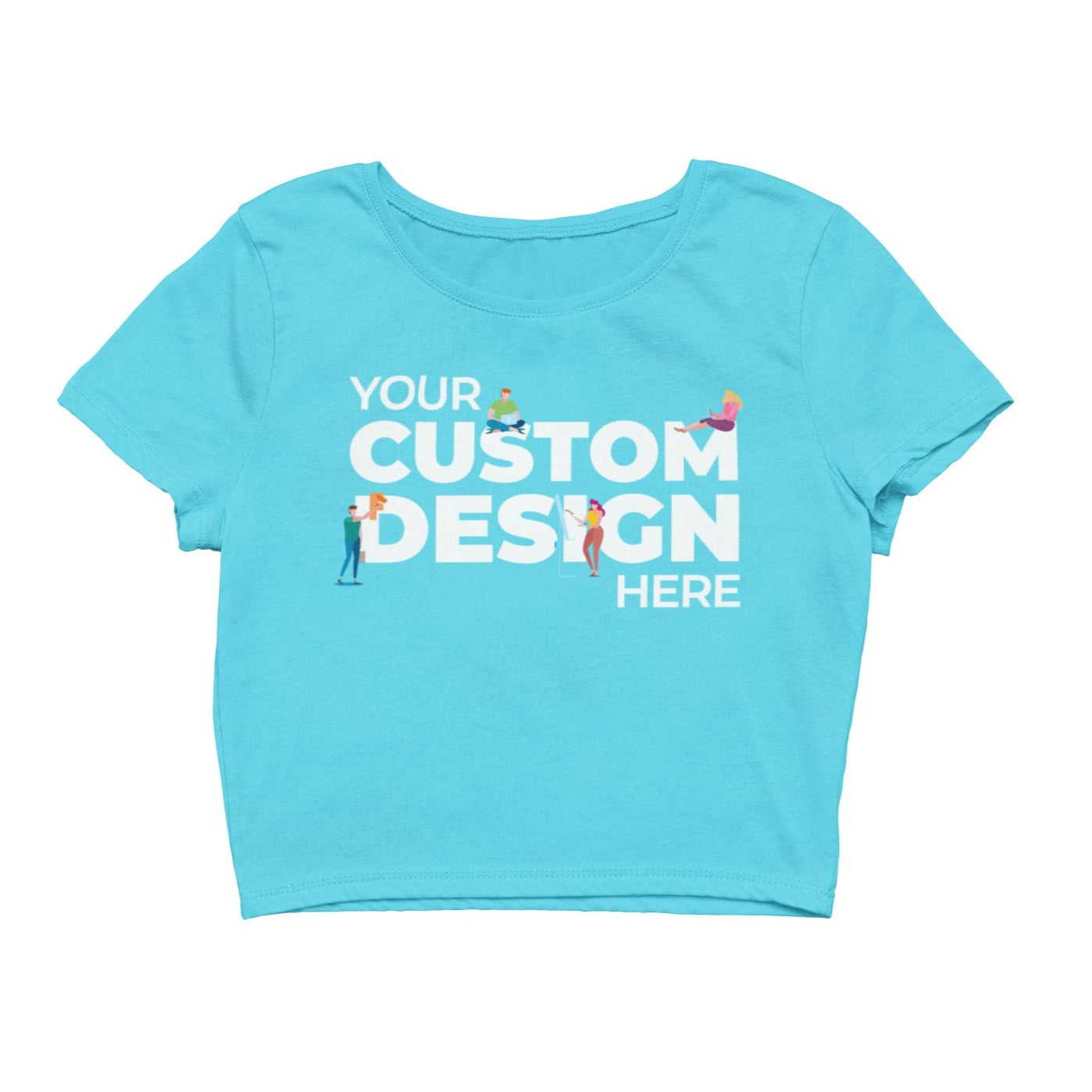 sky blue custom customizable personalized your logo image crop tops by the banyan tee plain black crop top crop tops united states of america usa crop tops for girls