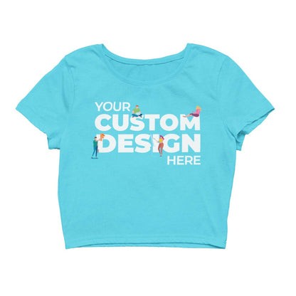 sky blue custom customizable personalized your logo image crop tops by the banyan tee plain black crop top crop tops united states of america usa crop tops for girls