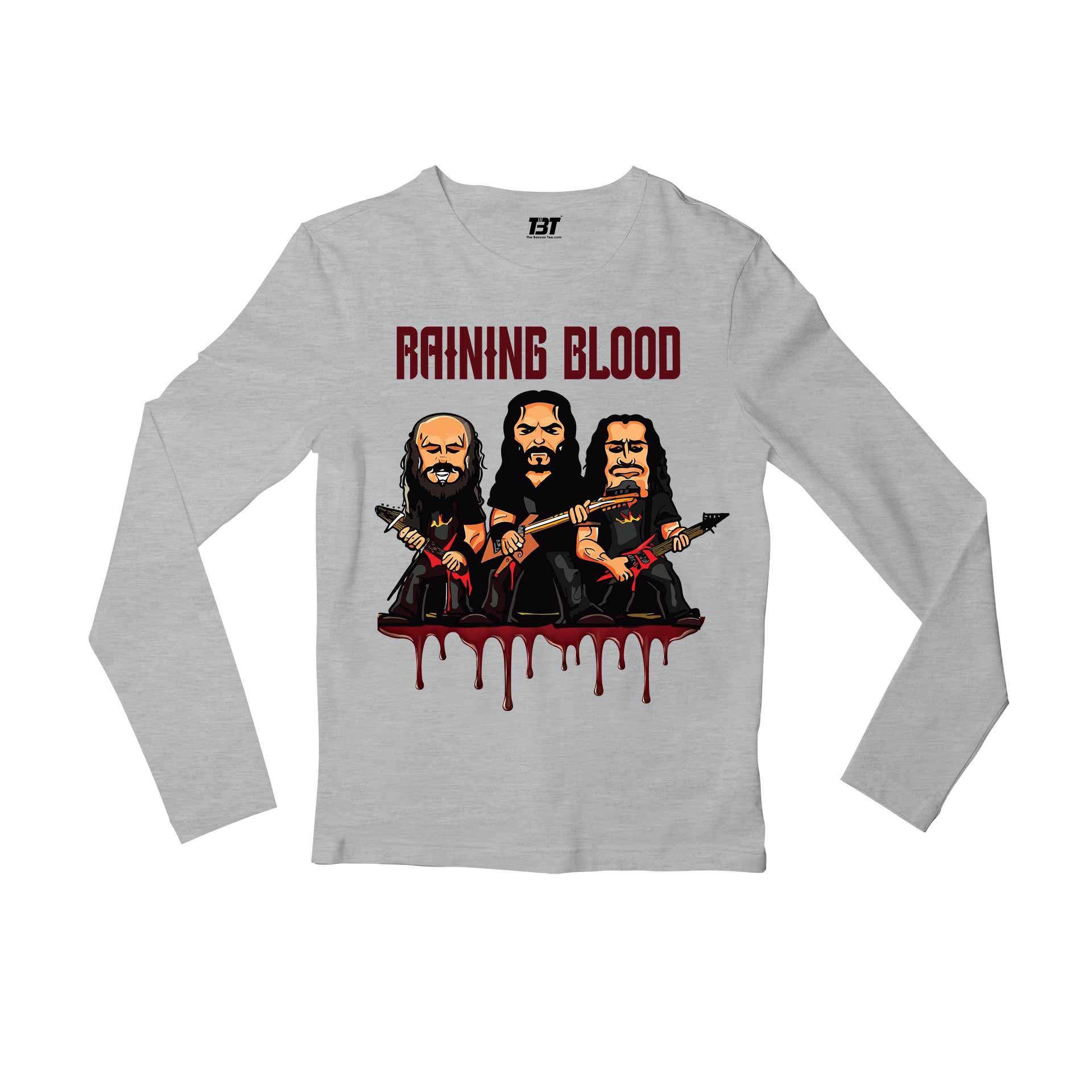 slayer raining blood full sleeves long sleeves music band buy online india the banyan tee tbt men women girls boys unisex gray
