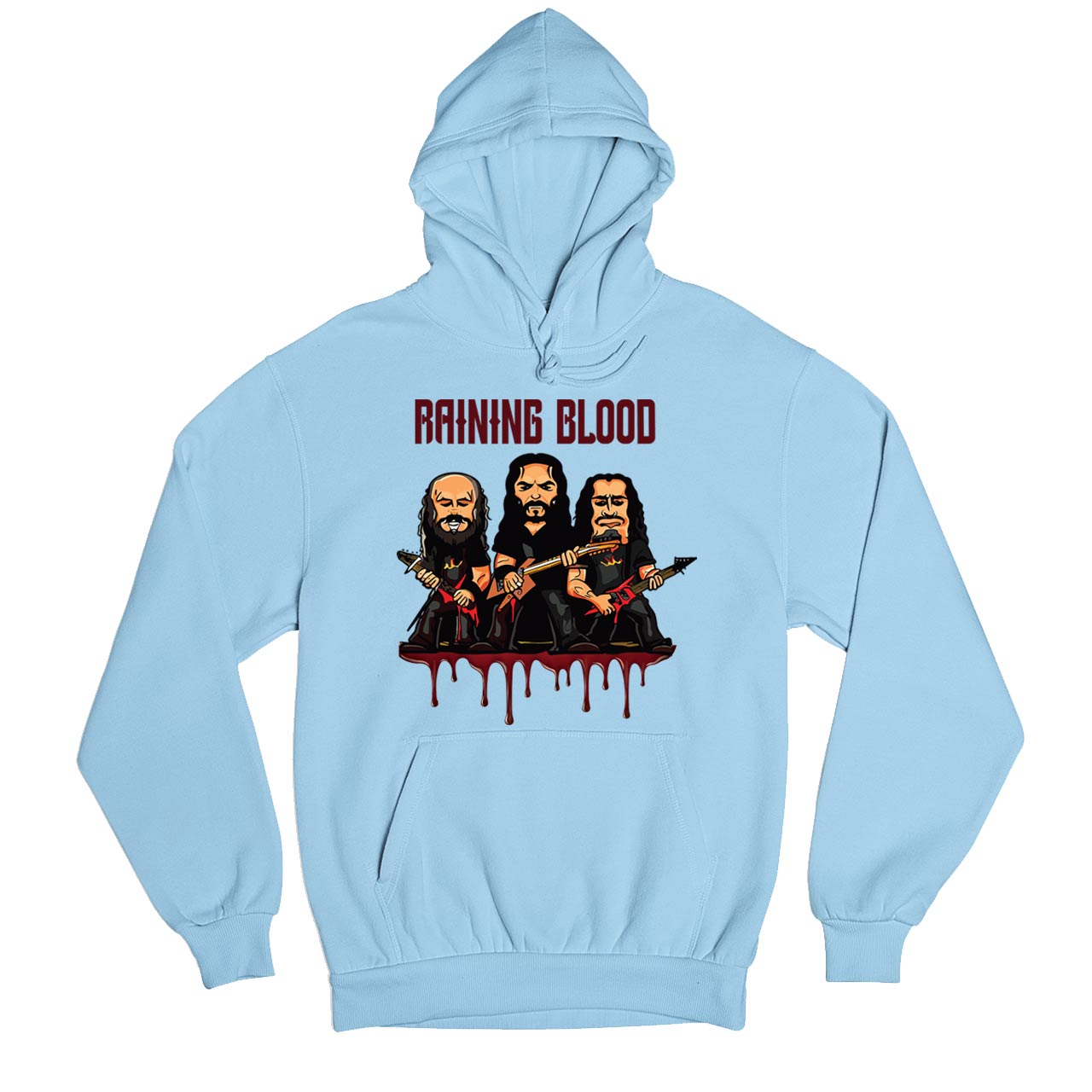 slayer raining blood hoodie hooded sweatshirt winterwear music band buy online usa united states of america the banyan tee tbt men women girls boys unisex baby blue