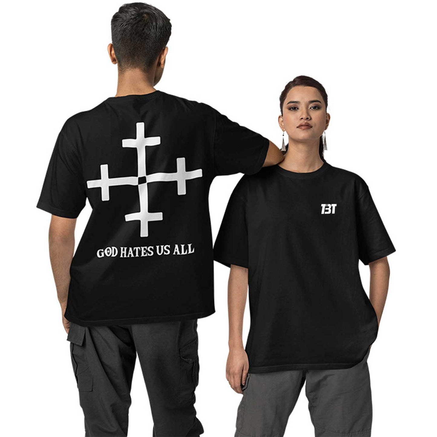 Oversized T shirt - God Hates Us All