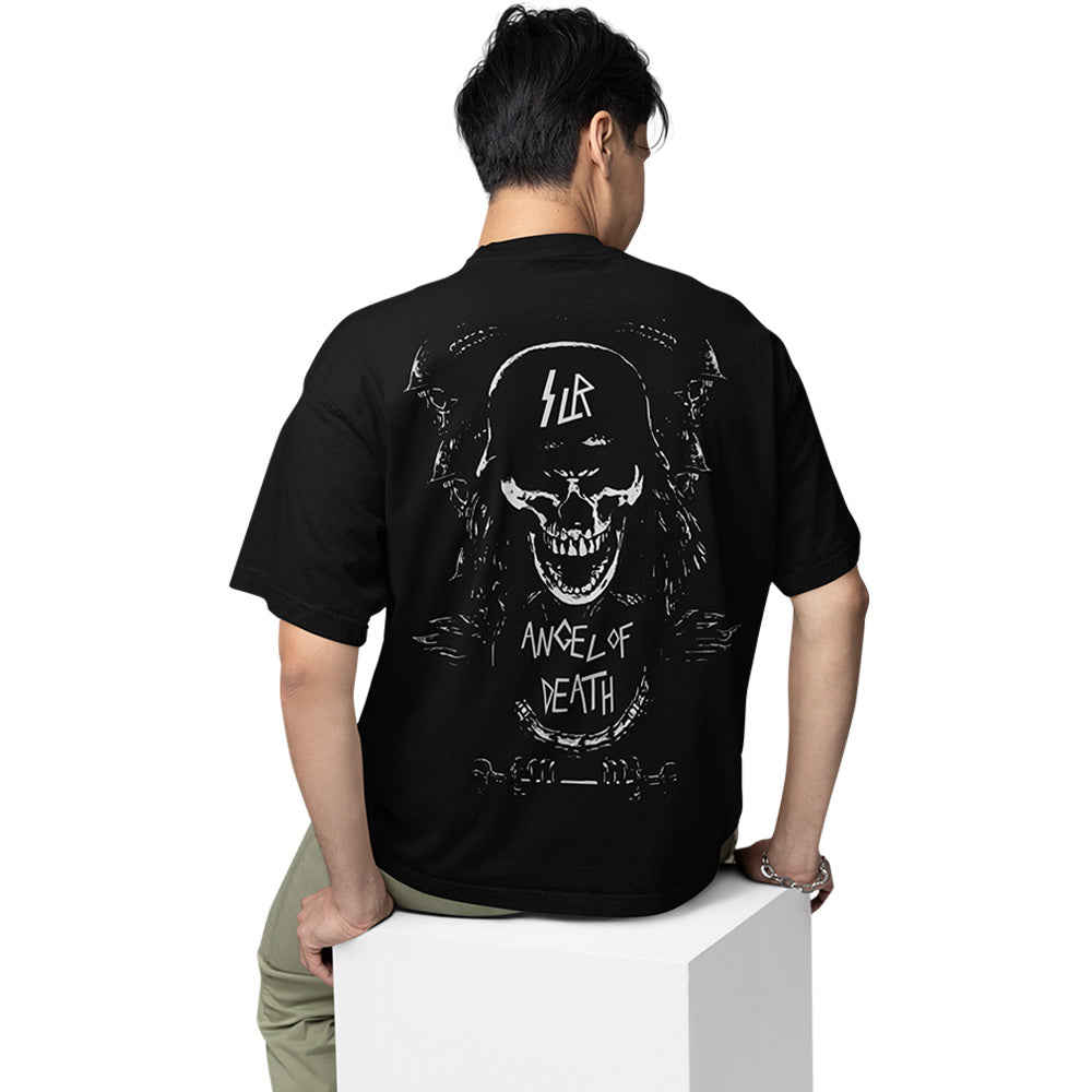 slayer oversized t shirt - angel of death music t-shirt black buy online india the banyan tee tbt men women girls boys unisex