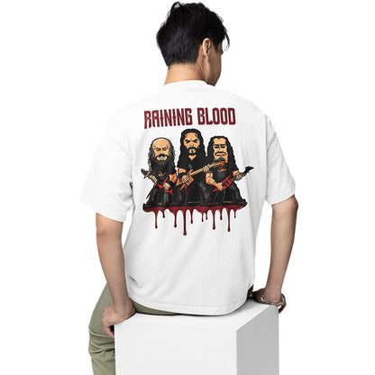 slayer oversized t shirt - raining blood music t-shirt white buy online india the banyan tee tbt men women girls boys unisex