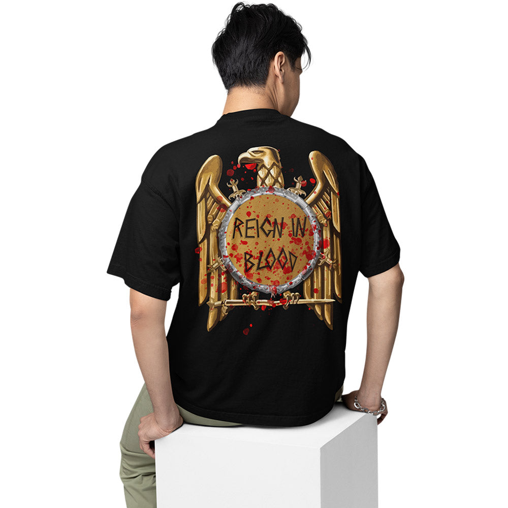 slayer oversized t shirt - reign in blood music t-shirt black buy online india the banyan tee tbt men women girls boys unisex