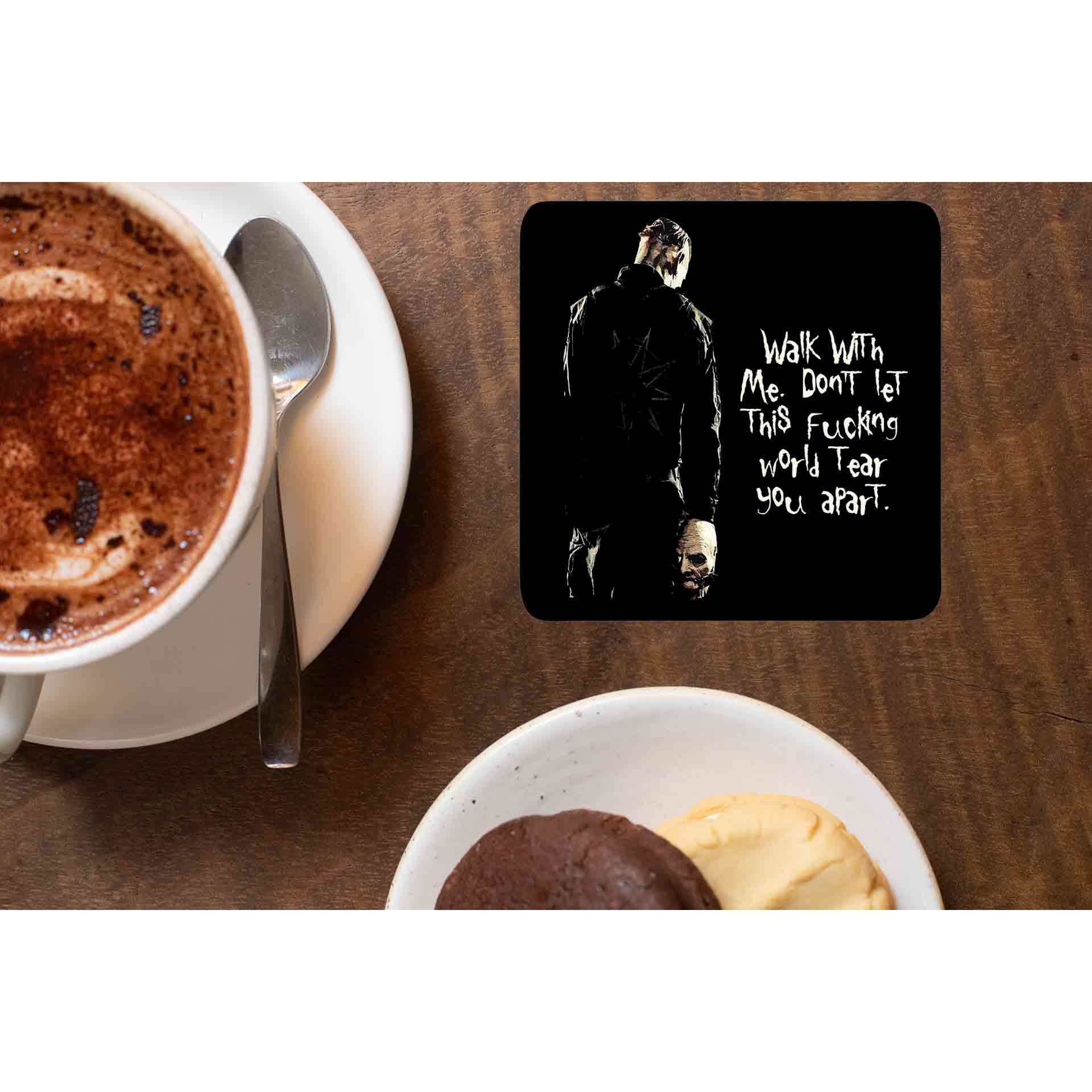 slipknot xix coasters wooden table cups indian music band buy online india the banyan tee tbt men women girls boys unisex