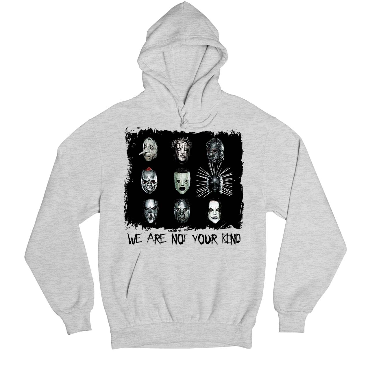 slipknot we are not your kind hoodie hooded sweatshirt winterwear music band buy online united states usa the banyan tee tbt men women girls boys unisex gray