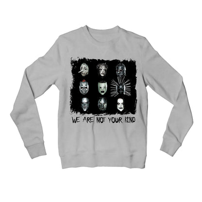 slipknot we are not your kind sweatshirt upper winterwear music band buy online united states of america usa the banyan tee tbt men women girls boys unisex gray