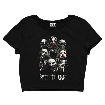 slipknot spit it out crop top music band buy online united states of america usa the banyan tee tbt men women girls boys unisex black