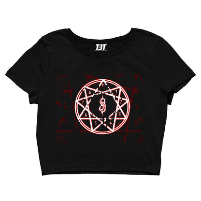 slipknot nonagram crop top music band buy online united states of america usa the banyan tee tbt men women girls boys unisex black