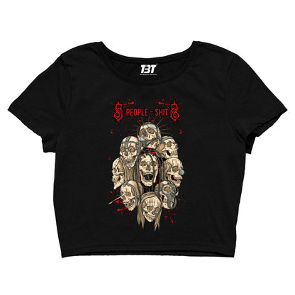 slipknot people equal to shit crop top music band buy online united states of america usa the banyan tee tbt men women girls boys unisex black