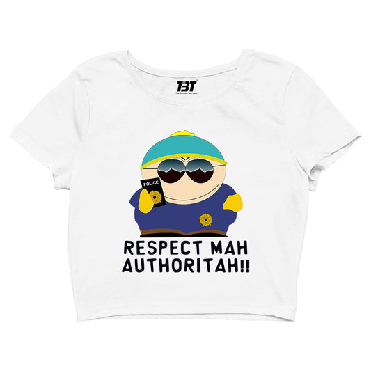 south park respect mah authoritah crop top tv & movies buy online united states of america usa the banyan tee tbt men women girls boys unisex beige south park kenny cartman stan kyle cartoon character illustration