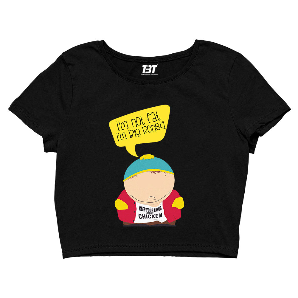 south park big boned crop top tv & movies buy online united states of america usa the banyan tee tbt men women girls boys unisex black south park kenny cartman stan kyle cartoon character illustration